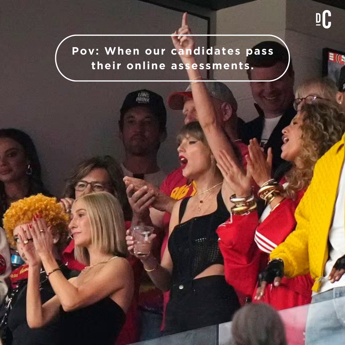 We cheer on our candidates the same way that Taylor does for Kelce.🫶🏽💫

#superbowl #taylorswift #kelce #meme #relatable #recruitment #humour #recruitment #recruiting #recruitingagency