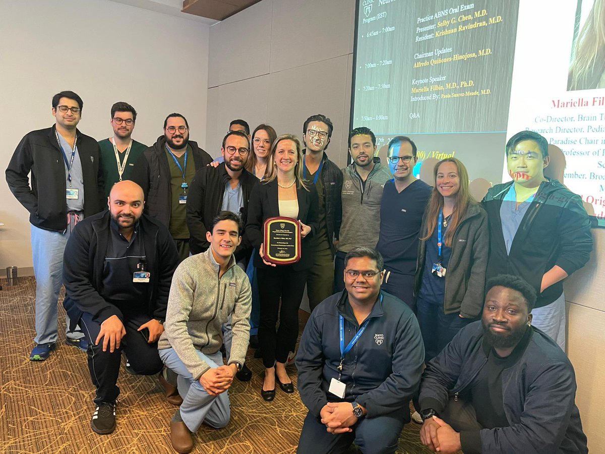 J. Emiliano Sanchez-Garavito M.D. (@jemilianosg) on Twitter photo Incredible Keynote by Dr. <a href="/FilbinMariella/">Mariella Filbin</a> in Mayo Clinic Neuroscience Neurosurgery Lecture Series this AM! 🧠. “Developmental Origins And Plasticity Of High-grade Glioma”
<a href="/DoctorQMd/">Dr. Alfredo Quiñones-Hinojosa</a> <a href="/mayoflnsgyres/">Mayo Clinic Florida Neurosurgery Residency</a> <a href="/MayoClinicNeuro/">Mayo Clinic Neuro</a> <a href="/harvardmed/">Harvard Medical School</a> <a href="/BostonChildrens/">Boston Children's</a> <a href="/DanaFarber_CGCM/">Dana-Farber Center for Global Cancer Medicine</a> Incredible Keynote by Dr. <a href="/FilbinMariella/">Mariella Filbin</a> in Mayo Clinic Neuroscience Neurosurgery Lecture Series this AM! 🧠. “Developmental Origins And Plasticity Of High-grade Glioma”
<a href="/DoctorQMd/">Dr. Alfredo Quiñones-Hinojosa</a> <a href="/mayoflnsgyres/">Mayo Clinic Florida Neurosurgery Residency</a> <a href="/MayoClinicNeuro/">Mayo Clinic Neuro</a> <a href="/harvardmed/">Harvard Medical School</a> <a href="/BostonChildrens/">Boston Children's</a> <a href="/DanaFarber_CGCM/">Dana-Farber Center for Global Cancer Medicine</a>