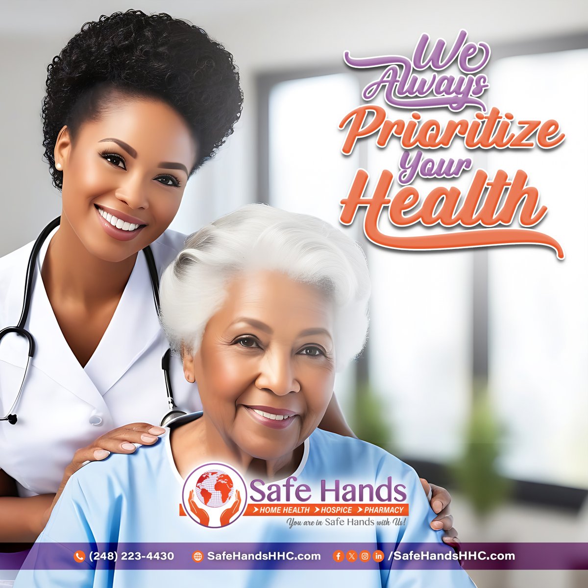 Wondering where to find the treatment you need & the care you deserve? Safe Hands is here, providing patient-centered care with kindness and expertise.

Feel free to contact us now: +1 (248) 223-4430
or
Visit us: safehandshhc.com
#SafeHandsHHC #HealthcareHeroes #SeniorCare