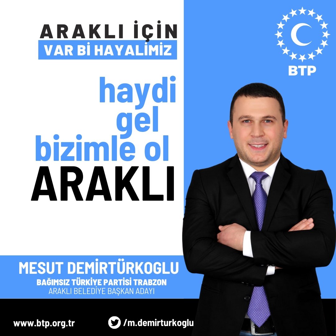 Haydi gel bizimle ol Araklı!  
Araklı için #varbirhayalimiz