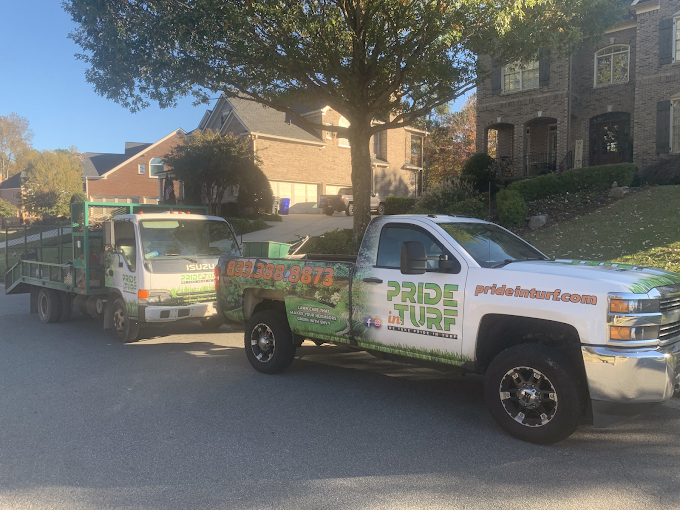'🌟🚜 Pride in turf truck rolling in, armed with the power to turn ordinary lawns into jaw-dropping masterpieces! 💪 Ready to defy the grassy odds, one lawn at a time! Let's rock this garden revolution! 🌿🌱 #LawnTransformation #PrideInTurfTruck'