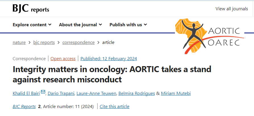 Happy to share this new paper that describes our experience in training the oncology workforce in Africa on research integrity through distance-education methods
This work was led by the <a href="/AORTIC_AFRICA/">AORTIC</a> <a href="/darioT_/">Dario Trapani</a> <a href="/lateuwen/">Laure-Anne Teuwen</a> <a href="/m_mutebi/">Miriam Mutebi</a> 
nature.com/articles/s4427… <a href="/OncoAlert/">OncoAlert</a>