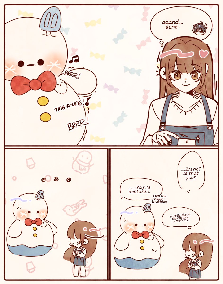 i want a big big happy snowman mascot and inside is zayne