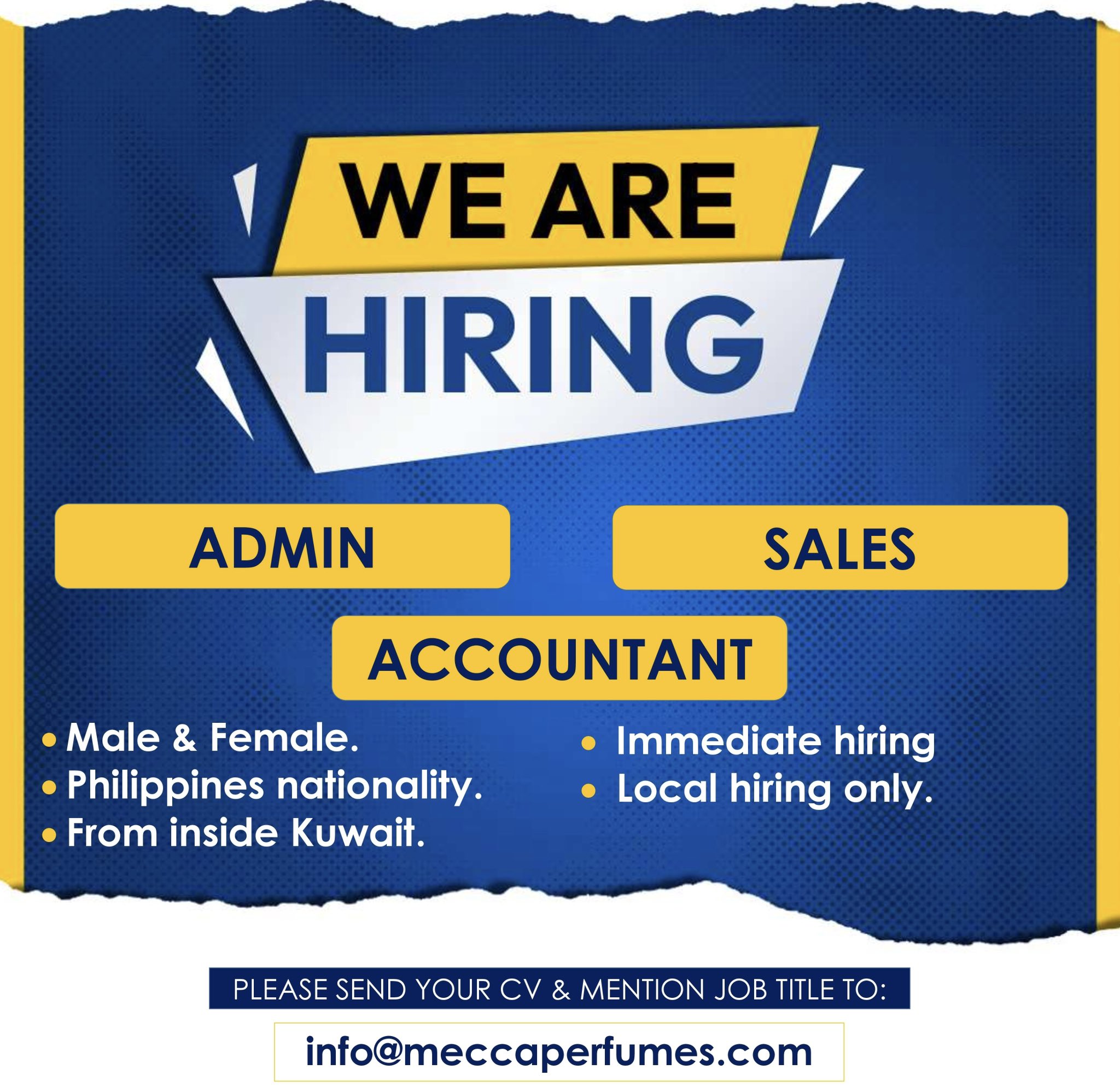 Image Company Jobs Kuwait Multiple Posts, Administrative Assistant, Supervisor, Project Analyst, Sales