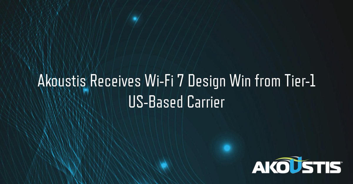 AkoustisInc's tweet photo. BIG NEWS 📣 Read our latest Press Release: https://t.co/q8ffC9zsqC #AKTS #XBAW #WiFi #WiFi6E #WiFi7 https://t.co/9RRitEfGOa