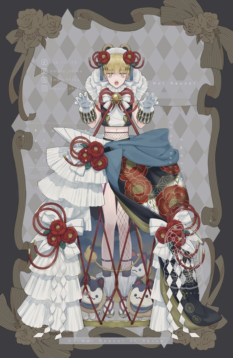 EmptyShika's tweet photo. Little Tsubaki Series (1/2)
A wafu ver. of the previous circus series✨ https://t.co/uepqOSAXt1
