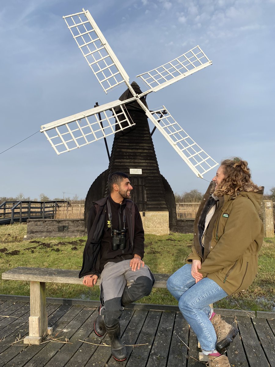 Recently, it was World Wetlands Day. For #TheClimateQuestion podast, I splashed about in one to celebrate. It was fun! Thank you to @AjayTegala from Wicken Fen @nationaltrust for hosting me & for the birds who welcomed us by pooing all over us 🎧➡️bbc.co.uk/sounds/play/w3…