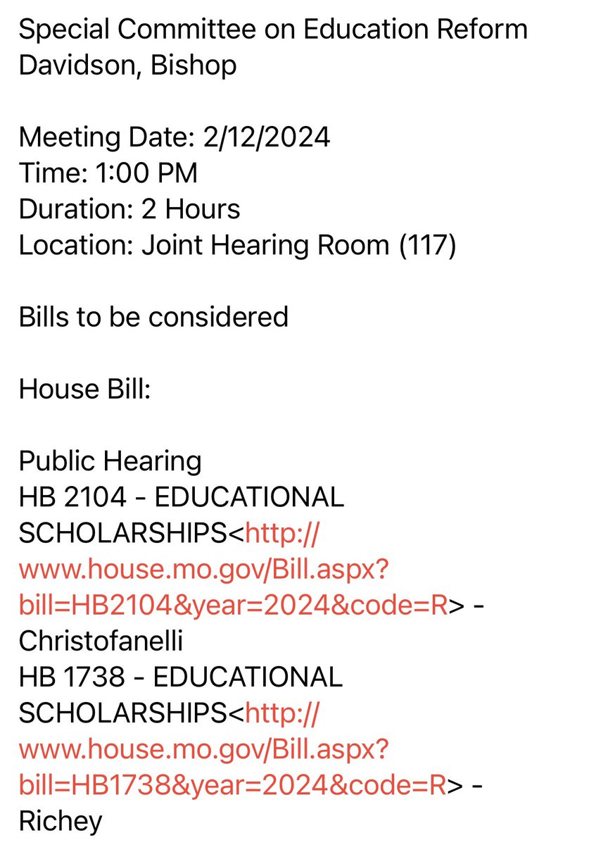 DougRichey's tweet image. Looking forward to being a voice for parents this afternoon! The ‘Special Committee on Education Reform’ is hearing bills to expand &amp;amp; reform the MO Scholars ESA program. #EdChoice #EdReform #MOLEG