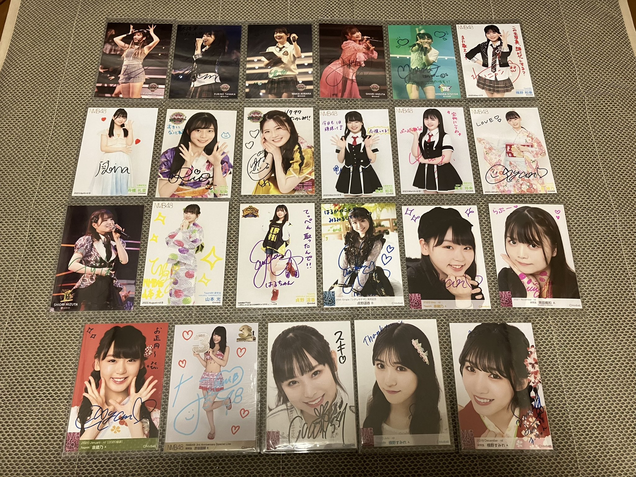 NMB48 原かれん 直筆サイン入り生写真 2022.August-rd（NMB48
