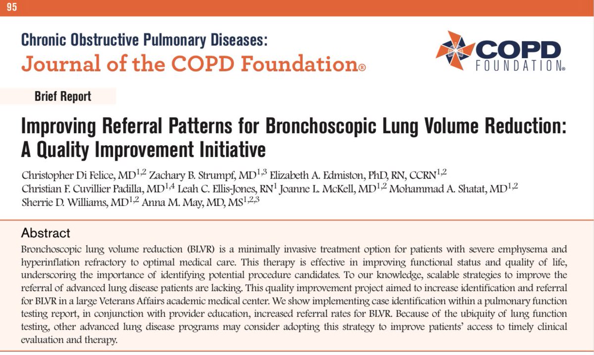 Zach Strumpf (@zstrumpfmd) on Twitter photo Looking forward to this talk from <a href="/UHPulmCrit/">UH PCCM Fellowship</a>’s own Dr. Di Felice! Our publication in the latest issue of JCOPDF (tinyurl.com/Jcopdf) highlights how a systematic approach can identify more patients likely to benefit from BLVR. Looking forward to this talk from <a href="/UHPulmCrit/">UH PCCM Fellowship</a>’s own Dr. Di Felice! Our publication in the latest issue of JCOPDF (tinyurl.com/Jcopdf) highlights how a systematic approach can identify more patients likely to benefit from BLVR.