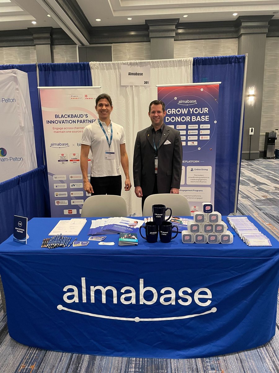 almabaseapp's tweet photo. Have you gotten the chance to talk to our incredible team at the #CASED2 conference? 💡
We've had some interesting conversations and can't wait to have more with everyone present! We are at booth number #301 if you want to drop by for a chat! ☕ https://t.co/wku1NehstE