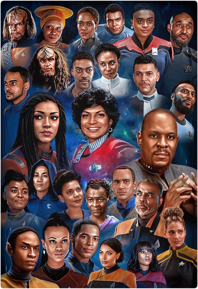 Today we celebrate some of our favorite Black Star Trek characters! 🖖🏽

🎨: REVO-COLLAGE via deviant art