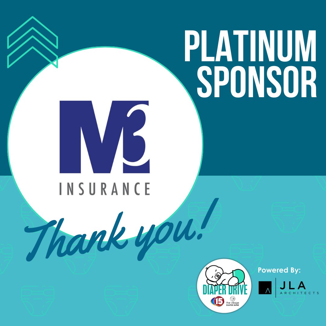 Sending a huge THANK YOU to our friends at M3 Insurance for their Platinum sponsorship of the WMTV15 Diaper Drive! We’re so thankful for steadfast support of our mission to #enddiaperneed! #bethevillage #ittakesavillage #wmtv15diaperdrive
