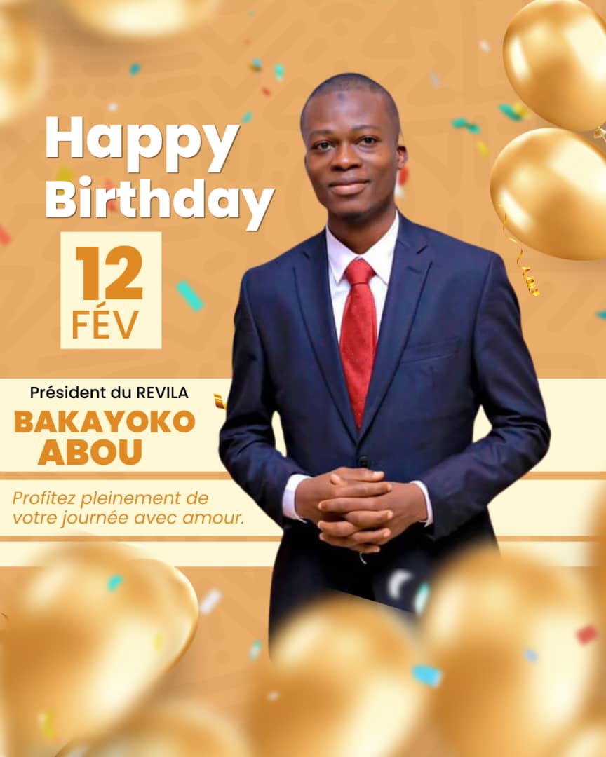 revilaci's tweet photo. Cher président @AboubakBakayoko, joyeux anniversaire!

Merci pour votre leadership exemplaire qui guide notre organisation vers de nouveaux sommets.

Que cette année vous apporte encore plus de réussite, de réalisations et de moments mémorables. https://t.co/agwnAaub0P
