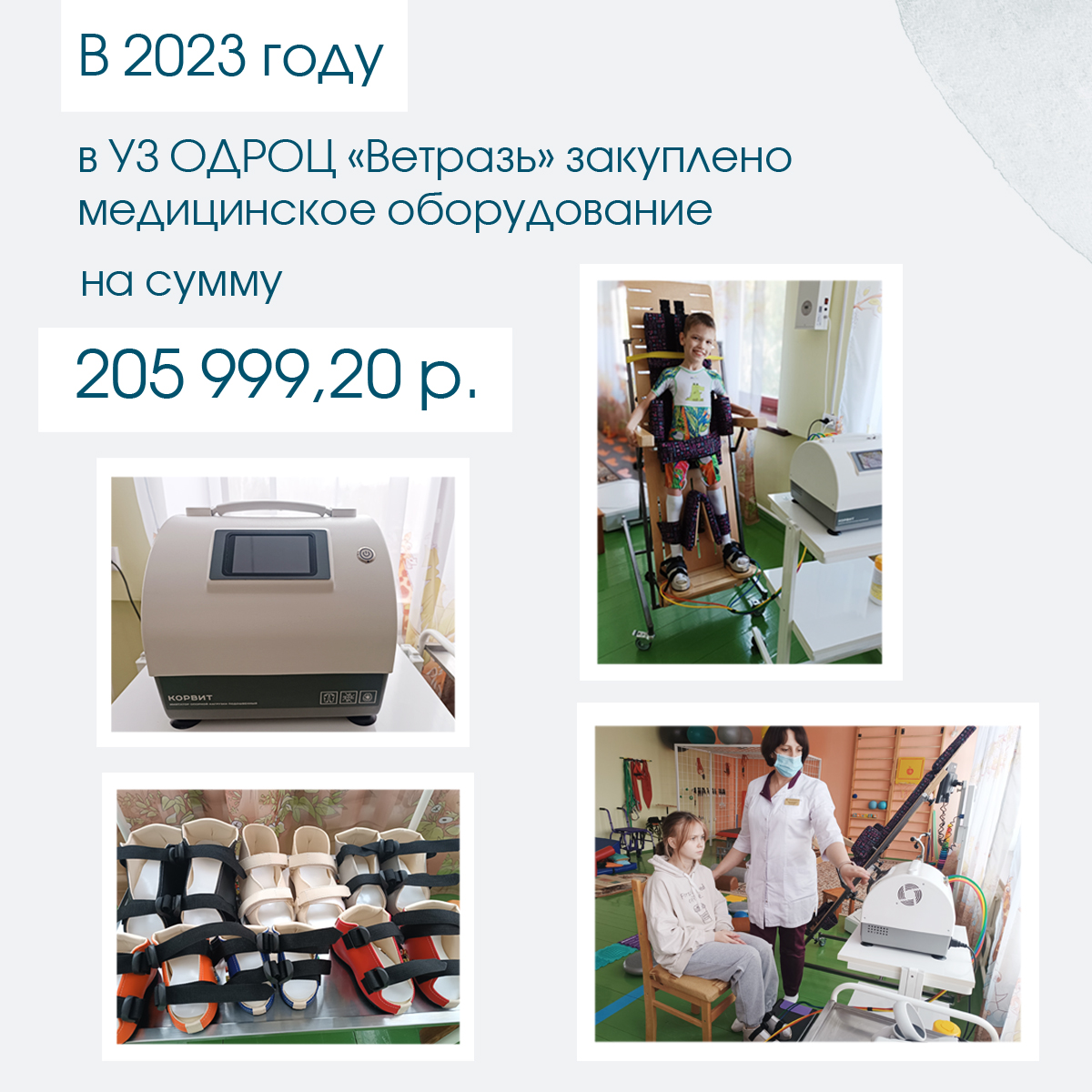 fondchance's tweet photo. Начинаем серию публикаций с подведением итогов за 2023 год. Расскажем вам о достигнутых результатах по программам оказания помощи фонда.

Программа «Радость движения: помощь детям с ДЦП и другими нарушениями опорно-двигательного аппарата». 
#фондшанс #радостьдвижения #ДЦП https://t.co/TrQPBRKR0c
