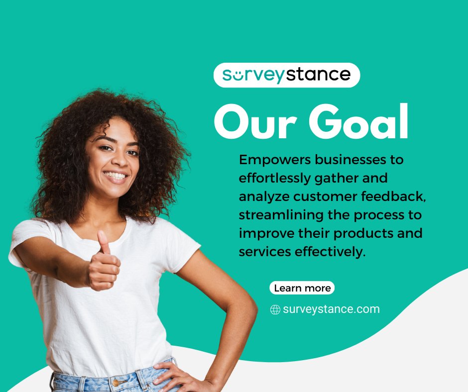 Empowers businesses to effortlessly gather and analyze customer feedback, streamlining the process to improve their products and services effectively. 

Learn more
Website: surveystance.com

#surveystance #survey #feedback #customerengagement #business #online #contact