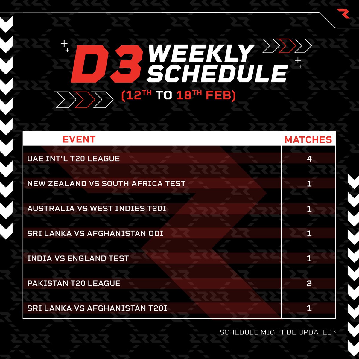 This Week’s D3 Schedule is Out Now 👇