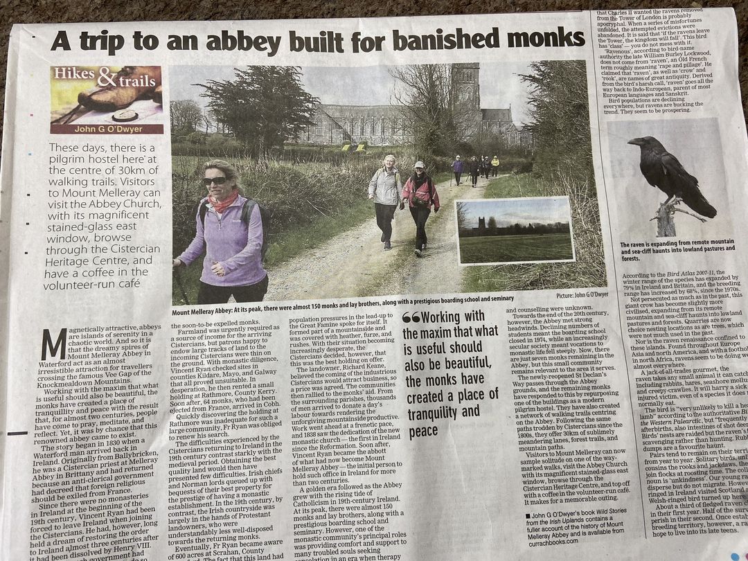 Link to my column in the Examiner today on the foundation of the famous Cistercian Abbey at Mount Melleray in the Knockmealdowns nearly 200 years ago. Today, the Abbey is a thriving walking and pilgrimage centre. @StDeclansWay @CurrachBooks irishexaminer.com/.../outd.../ar…