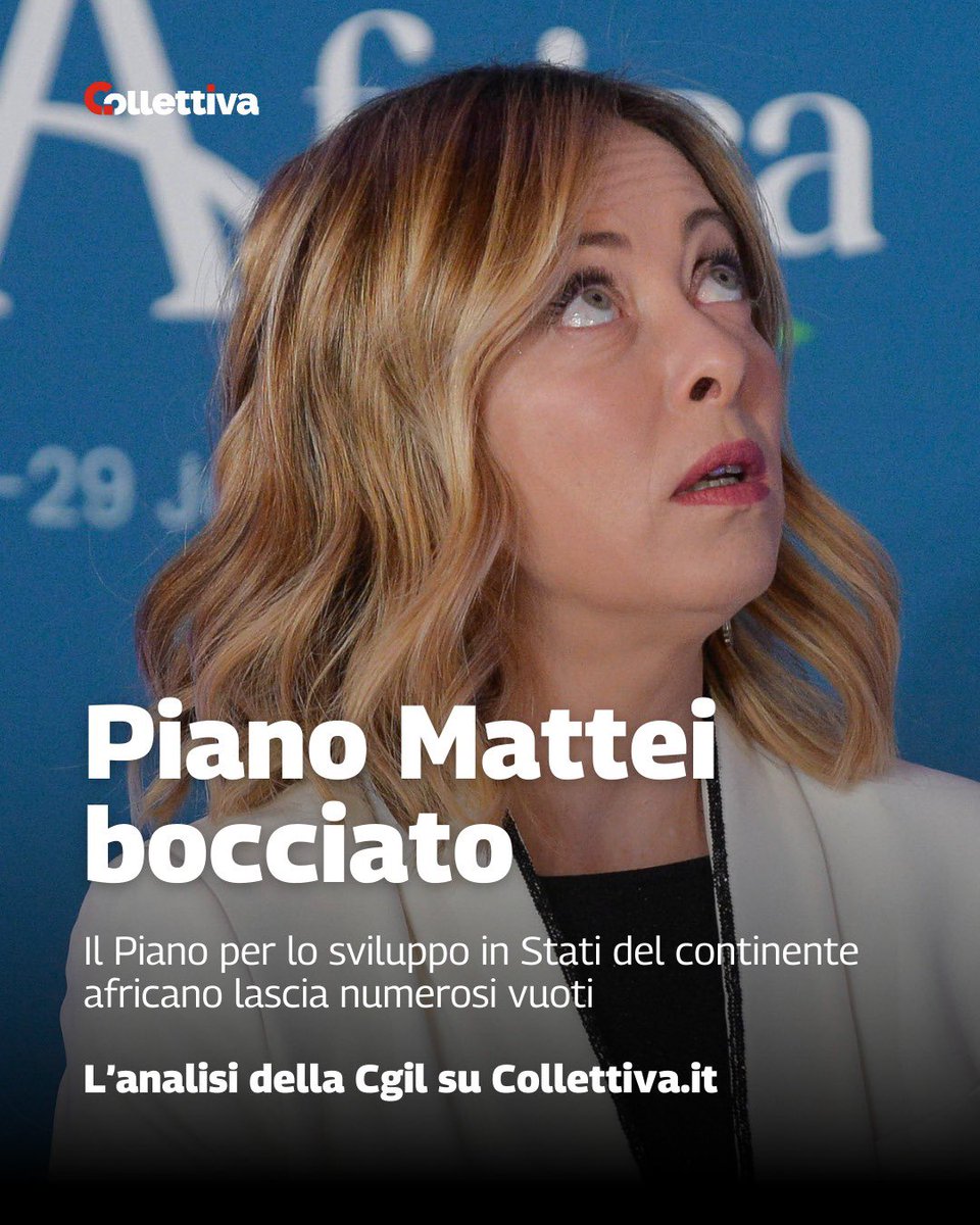 🟥 Il Piano Mattei sotto la lente di ingrandimento di Stefano Plamieri, dell’Area politiche europee e internazionali della Cgil. Un testo che si mostra per quello che è già nelle sue dimensioni, poche sintetiche pagine e soli sette articoli

➡️ collettiva.it/copertine/inte…