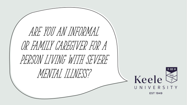 👥 #MPFTResearch are working with @KeeleUniversity to understand more about the experiences of carers to people with #SevereMentalIllness 📩 Please contact m.h.beddow@keele.ac.uk for further information on how to take part ☑️ Please repost to share widely