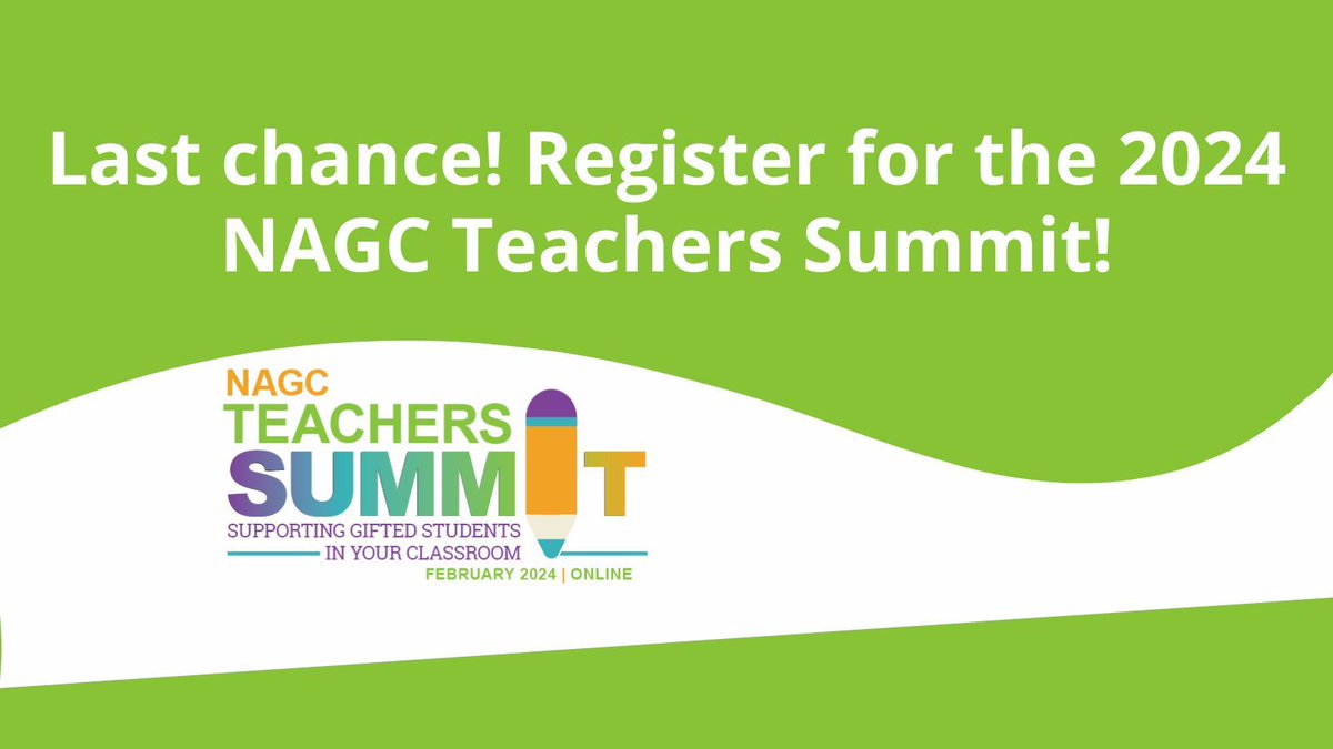 The NAGC Teachers Summit starts TOMORROW! There is still time to join us! Register now for this experience, offering 25 hours of professional learning (and then some!): buff.ly/3ugnOr9 #Gifted #GiftedEd #GiftedMinds