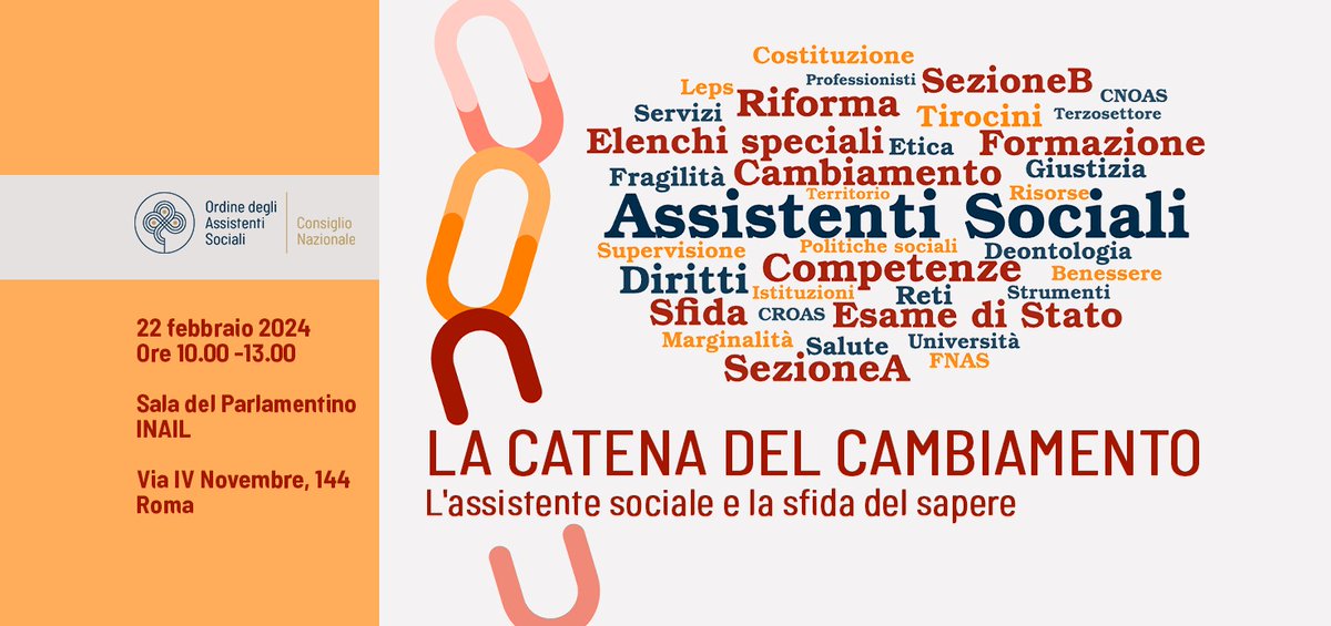 CnoasNazionale's tweet photo. Studiare di più, specializzazione, formazione continua, laurea in Servizio Sociale.
Riformare la professione di #AssistenteSociale.
@minGiustizia @MinLavoro @MinisteroSalute @SchifoneM @serracchiani @Agenzia_Ansa @Agenparl @direpuntoit @LaPresse_news https://t.co/eXLciVMAXS