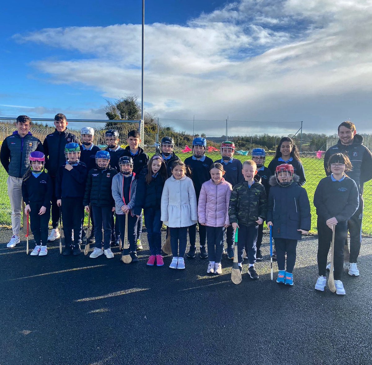 Our Senior Hurlers Eoghan Jack and Adrian took a coaching session in Logboy National School this morning. 

We look forward to welcoming all children from Logboy NS into hurling training on Saturday mornings in Ballyhaunis Community School at 10:45am ❤️🖤