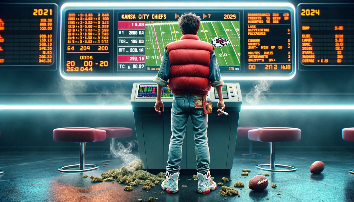 MaxFlyMx's tweet photo. Desearía poder regresar al principio de la temporada y apostarle a los Jefes... ¿Se imaginan cuánta mota se podría comprar con las ganancias? #ViajesATiempo #MaxFly https://t.co/lNdQH5ofDv