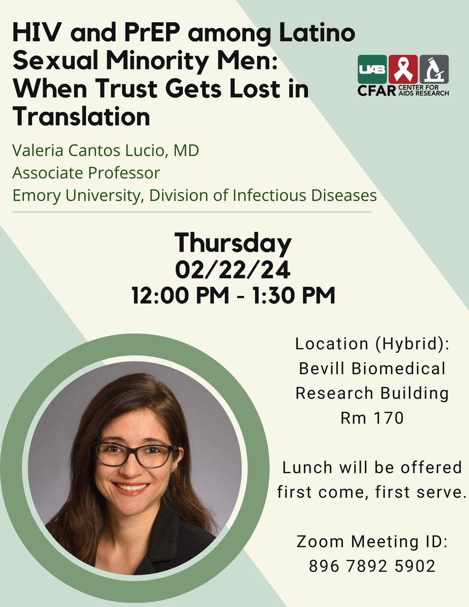 We hope to see you at @UAB_ID hybrid Grand Rounds on ⏰February 22nd! 📍BBRB170