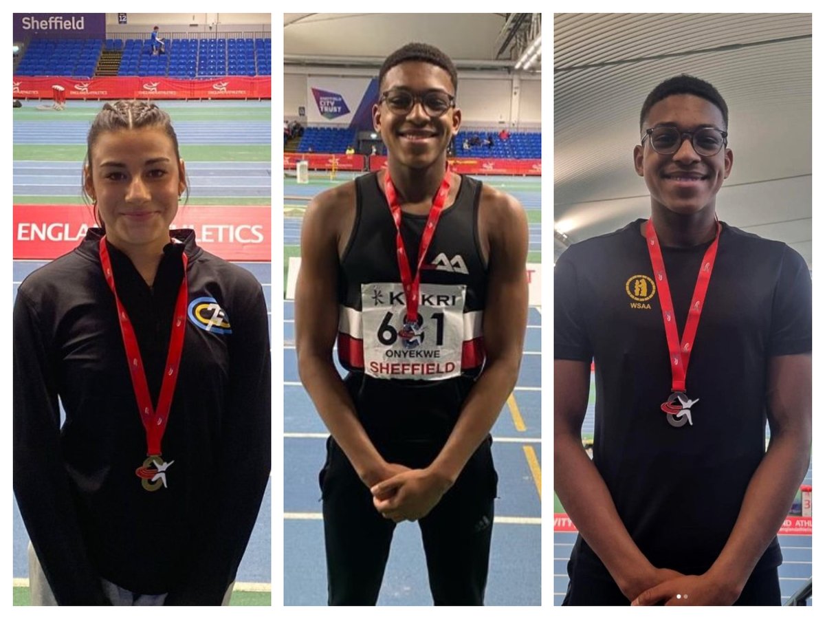 PrincethorpeCol's tweet photo. Two Princethorpe pupils won medals at the England Athletics Age Group Championships in Sheffield this weekend.  Congratulations to Year 11, André Onyekwe, and Year 10, Grace McCollin. You can see them in action on Instagram @princethorpefoundationsport https://t.co/owl3YOABQ0