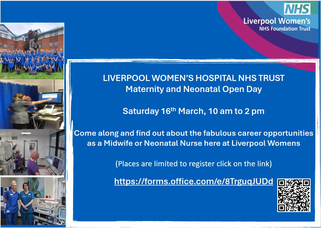 Want to be part of something amazing? Find out about the fabulous career development opportunities across maternity and neonatal services and see why LWH is a 'Great Place to Work' Clink on the link to register. @AlisonLMurray @JanBentley forms.office.com/e/8TrguqJUDd