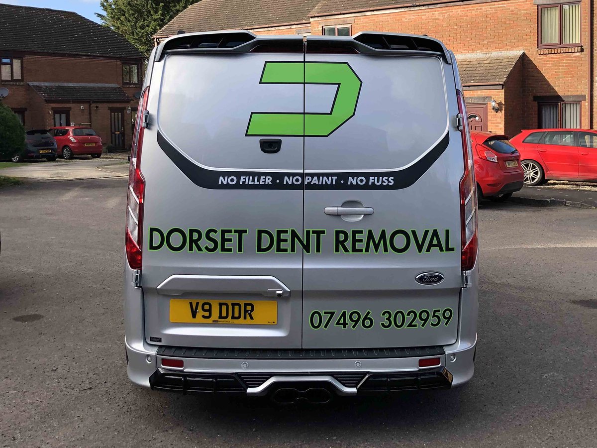 amyajdesigns's tweet photo. We loved getting to supply and fit the graphics for Dorset Dent Removal's new Transit Custom van. 
Already a very smart looking van, we think the decals finish it off a treat!

#vehiclegraphics #signwriting #decals #vinylgraphics #TransitCustom #graphicdesign #vangraphics https://t.co/0Qu4uMkfdz