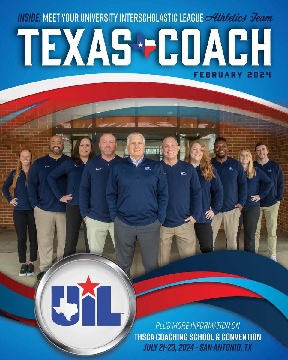 THSCAcoaches's tweet photo. 📬 Coaches: check your mailbox/email inbox this week for the February Texas Coach magazine issue featuring the @uiltexas Athletics Staff! #TexasCoach https://t.co/4BK2bpLkII