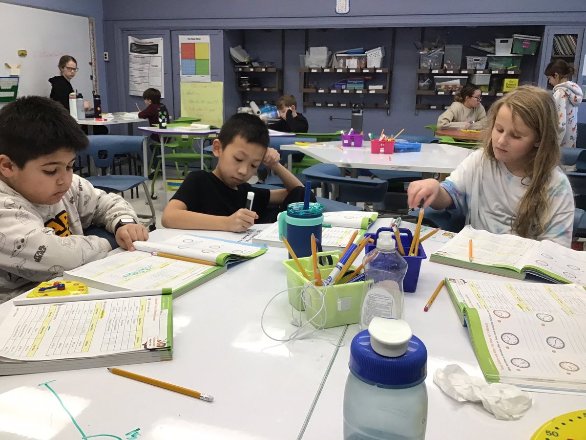 Maureenbodson's tweet photo. Ms. Martino’s and Mrs. Bodson’s 3rd graders work and play using math games while learning various skills @Jackson_Ave @MineolaUFSD https://t.co/VjXQUjpBls