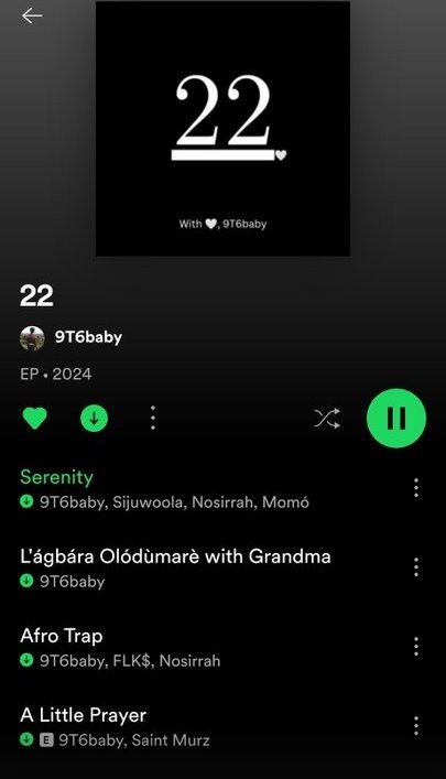 Afrophilosophy_'s tweet photo. @9T6baby has dropped his anticipated project 22. The 4 track EP is produced by him and has guest appearance from @WhoIsSijuwoola
@alphasirrah
@juslikemomo
@notthatfixitguy
@saintmurz
Y'all go give it a spin #22isHere β¬οΈ
https://t.co/jQjgCMGzJw https://t.co/phhyDgkZCR