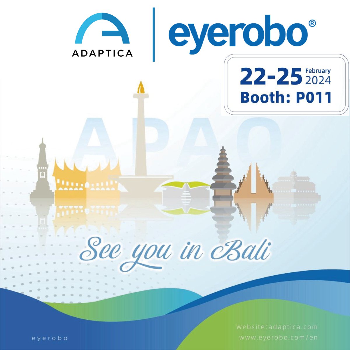 After Mido, we will #exhibit our technologies also in Apao! The 39th Asia-Pacific Academy of #Ophthalmology will take place in Bali from Feb. 22-25. See you at Bali Nusa Dua Convention Center, our booth is P011! #adaptica #eyerobo
