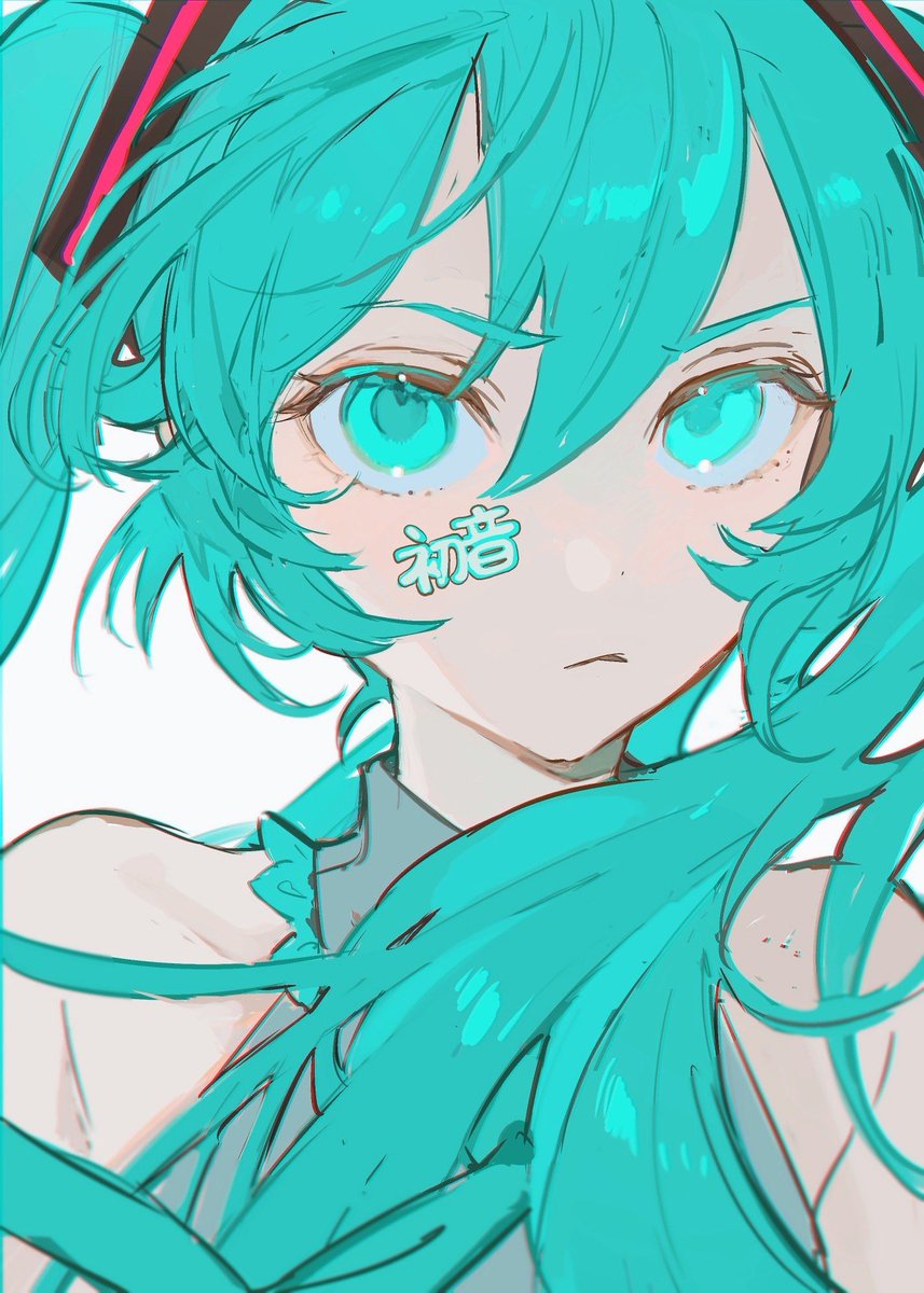 初音ミク 「久々ですね 」|かんざき真琴のイラスト