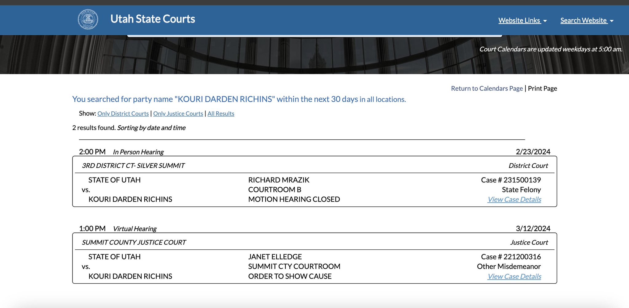 paula-neal-mooney-on-x-2-00-pm-in-person-hearing-2-23-2024-3rd-district-ct-silver-summit-district-court-state-of-utah-vs-kouri-darden-richins-richard-mrazik-courtroom-b-motion-hearing-closed