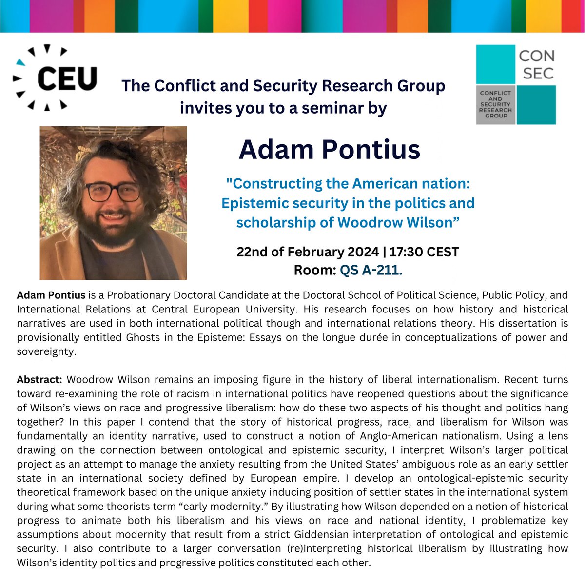 CEU Conflict and Security Research Group tweet media