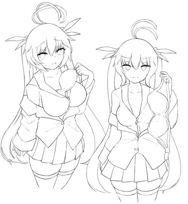 ブラの日らしいので五億年前に下書きしたまま放置してたM14ちゃんが脱ぎたてのブラを見せてくれる絵を完成させようとしたけど結局線画までしか出来なかったの巻 