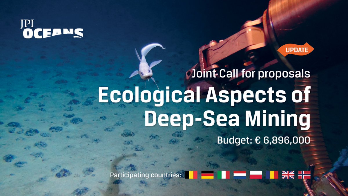 📣Update: 🚨The Research Council of Norway joins the JPI Oceans' Joint Call on the ecological impacts of deep-sea mining. Together with 8 funders from 7 countries, a total of €6.9 M is made available to advance scientific knowledge in this critical area. jpi-oceans.eu/en/announcemen…