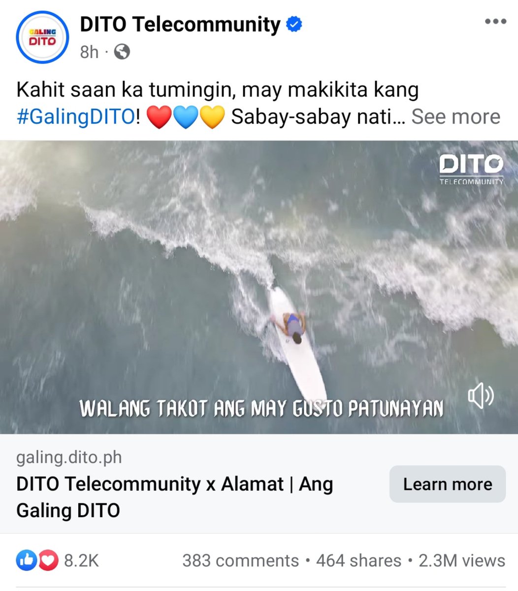 globALAMAT's tweet photo. #GalingDito @DITOphofficial campaign views in YT (1.3M), FB (2.3M) and Tiktok (6.7M)! 

This is not an advertisement, this is an ADVOCACY! Mabuhay AlamatxDito! 

Pilipinas, mag DITO na tayo! 

ANG GALING DITO
#DITOwithALAMAT #GalingDito
#ALAMAT @Official_ALAMAT https://t.co/6rQqTWBUy2