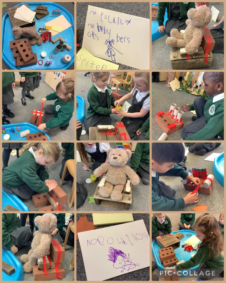 Class 2 received a letter from Baby Bear telling us that Goldilocks had broken his chair🪑We decided to make a new chair for him that wasn’t too hard or too soft, it had to be ‘just right’. We used different materials to make it strong and safe🐻 @StJosephStBede #SJSBSTEM