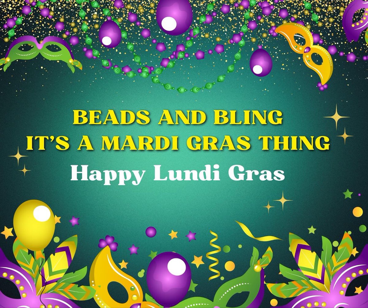 Happy Lundi Gras, Louisiana! May your beads be plentiful and your King Cake be fulfilling! It's a great day to take in a parade or spend some special time with family so get out there and enjoy this day! #MotivationalMonday