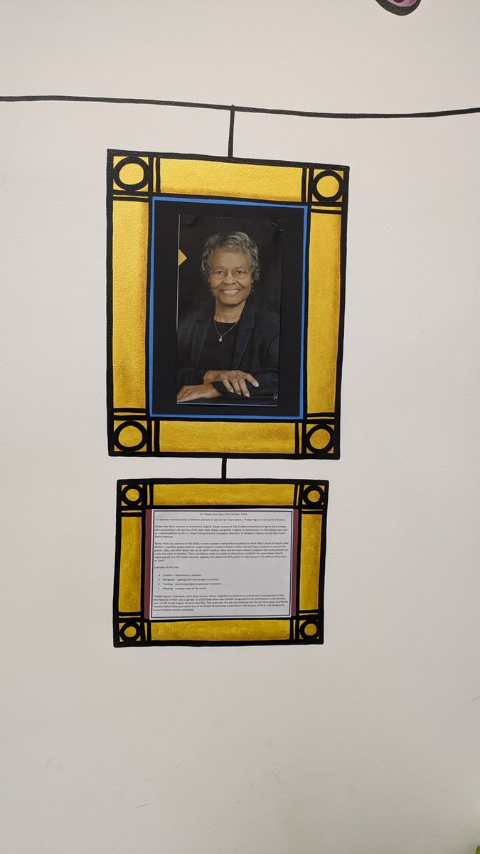 Celebrating International Women &amp; Girls in Science, we have placed <a href="/DrGladysBWest/">Dr. Gladys B. West</a> on our inspirational display. This includes a mini bio of the work Dr West pioneered.  We’d literally be lost without her!
#womeninSTEM #girlsinscience #hiddenfigures #GPS