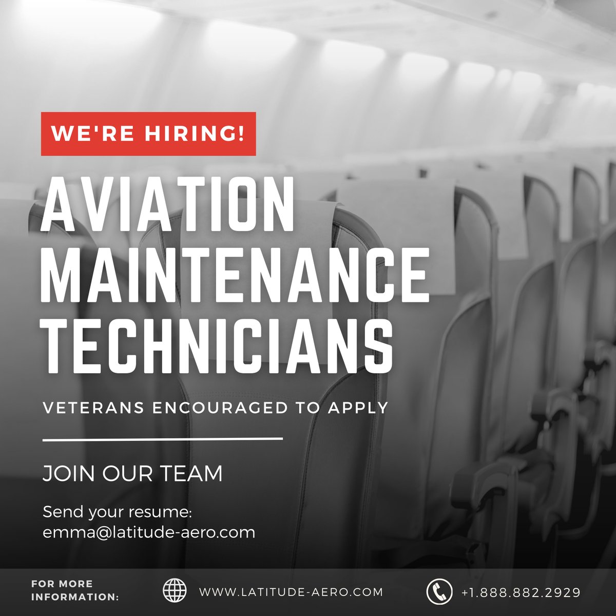 ✈️ Ready for a career move? We're keeping our doors wide open for talented individuals like you! Latitude Aero is currently hiring Aviation Maintenance Technicians with a minimum of one year of relevant experience. Veterans are encouraged to apply. Send your resume to…