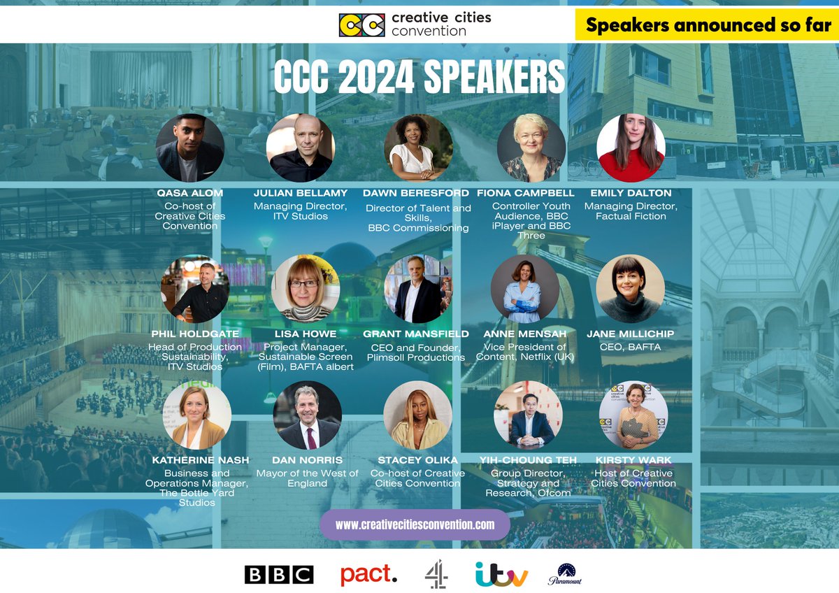 We are thrilled to announce more about the 2024 event, which promises to be an unparalleled experience, bringing together industry leaders, innovators & emerging talent for 2 days of inspiration & collaboration. Here's a glimpse of 2024’s line up below: creativecitiesconvention.com/speakers-2024/