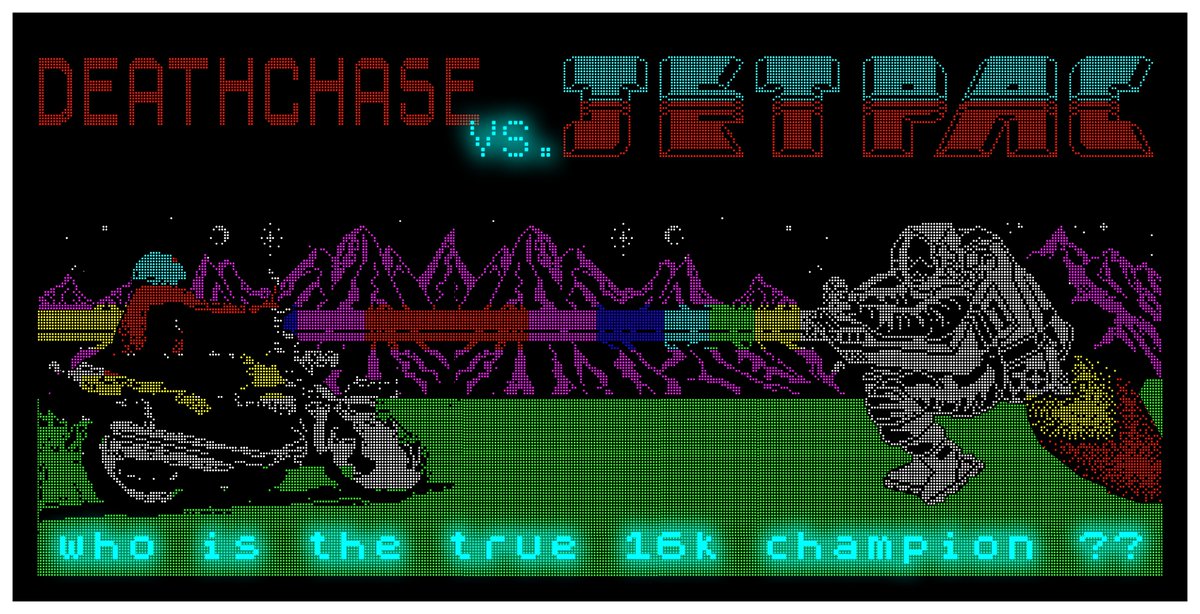 Many have deliberated this impossible decision over the decades but now a decision must be made! 😟 'Deathchase' vs 'JetPac'? 😲 Which is the greatest 16k #ZXSpectrum game of them all? 😖 #retrogaming #retrogamer #16k #8bit #zx #sinclair #jetpac #deathchase #nostalgia #retro