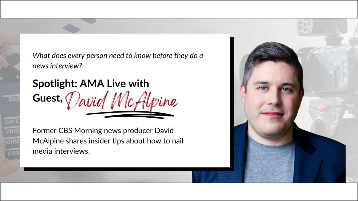 Today at 12pm EST (Mon. 2/12), join me in PR Confidential Patreon community for a live interactive chat about media relations w/former news producer David McAlpine. What is the best way to conduct a news interview? Ask away. Open to members of PR Fixer +. bit.ly/3UebT8n
