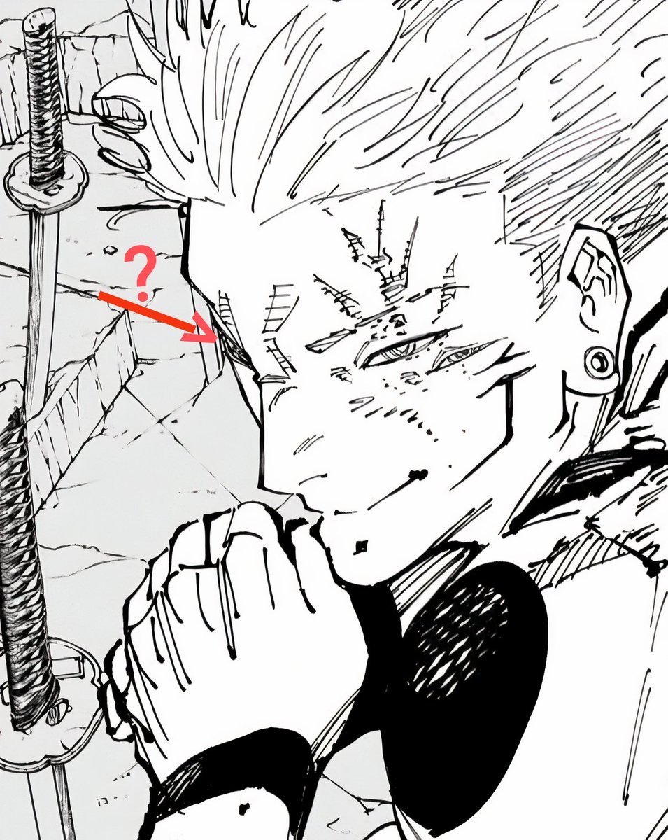 Gege forgot to draw to the mask on Sukuna's face in #JJK250
